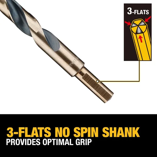 Miniatura 6 de DEWALT Juego de brocas, 21 piezas, punta dividida de 135 grados, hélice de 31 grados, revestimiento de óxido negro, para plástico, madera y metal