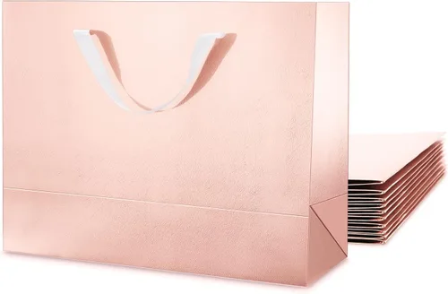Miniatura 11 de 12 bolsas de regalo grandes de 13 x 5 x 10 pulgadas, bolsas de regalo grandes color negro mate con asas para el día de Acción de Gracias y todas