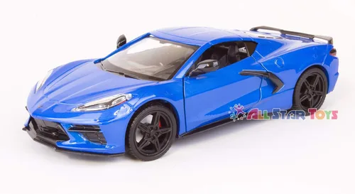 Miniatura 2 de 2020 Chevrolet Corvette C8 Stingray Blue Metallic "Timeless Legends" 1/24 Modelo de auto fundido a presión por Motormax