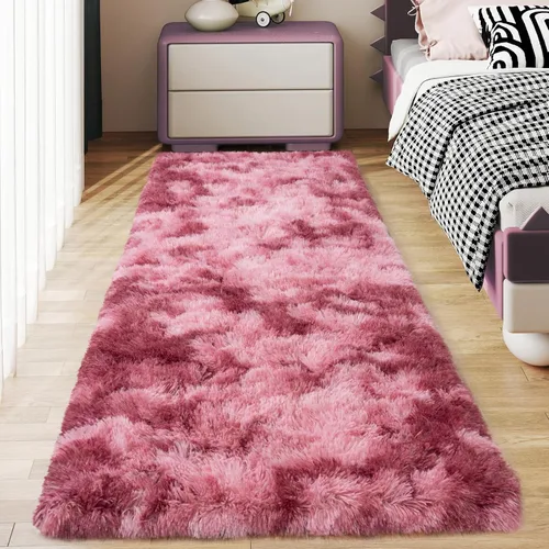Miniatura 29 de Alfombras suaves para pasillos de dormitorio, nuevas, con parte inferior antideslizante mejorada, de 2 x 3, alfombra esponjosa y peluda verde