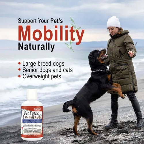 Miniatura 3 de Vital Earth Minerals Pet Fulvic - Más de 70 minerales traza para la salud de las mascotas, suplemento para las articulaciones, alivio de alergias