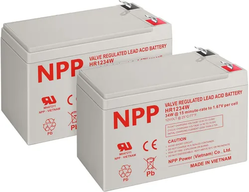 Miniatura 15 de NPP Batería HR1224W de 12 V 6 Ah, batería de repuesto de UPS AGM de alta velocidad de 144 W con terminales F2, compatible con APC RBC154, BE600M1