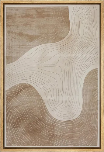 Miniatura 5 de SIGNWIN Lienzo enmarcado para pared, diseño de planta de bosque de montaña verde pastel, naturaleza, ilustraciones de área silvestre, arte moderno