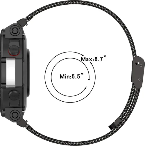 Miniatura 6 de TenCloud Correas compatibles con Amazfit T-Rex 2 Correa de reloj de liberación rápida, impermeable, correa de repuesto de acero inoxidable ajustable
