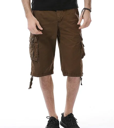 Miniatura 2 de DONGD - Pantalones cortos de camuflaje para hombre, de algodón, de ajuste relajado