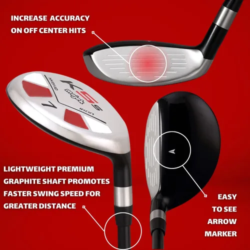 Miniatura 3 de Majek Golf para hombre todo híbrido #7 Senior Flex diestro nueva utilidad A Flex Graphite Golf Club