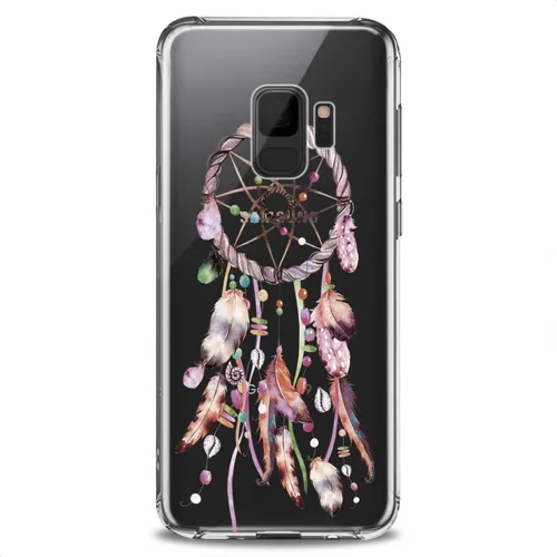 Miniatura 9 de Funda compatible con Samsung S25 S24 S23 FE S22 Plus S21 Ultra S20+ S10e Note 20 S9 Clear Tribal Totem Design Print Phone Cute Pink Feather Catcher
