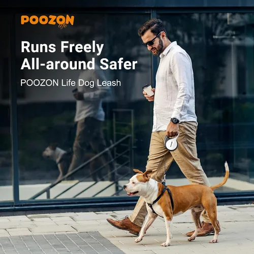 Miniatura 2 de Correa retráctil para perro, 360° sin enredos, grifo de nailon fuerte de 16 pies para mascotas, correa de paseo para perros medianos y grandes