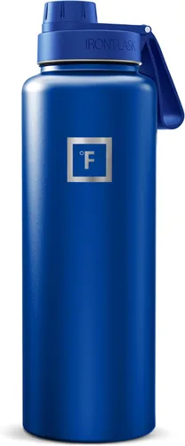 Miniatura 69 de IRON °FLASK Frasco de hidratación para acampar y senderismo con pajilla, botella de agua deportiva de acero inoxidable con aislamiento de boca Dark