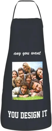 Miniatura 7 de Delantal Personalizado, Diseña Tu Propio Delantal de Cocina para Cocinar, Sube Tus Fotos Favoritas Logo, Añade Cualquier Nombre o Texto