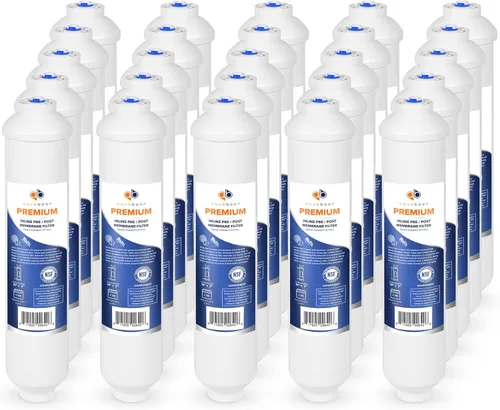 Miniatura 23 de Aquaboon Filtro de agua de carbón activado en línea T33 para refrigerador, máquina de hielo con conexión rápida para línea de agua de 1/4 compatible