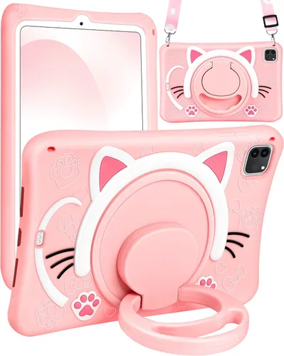 Miniatura 26 de Wazzasoft para iPad A16 Funda/Funda de 10ª Generación - Funda de Tablet de Silicona Suave para iPad 11 11 Pulgadas/10 10.9 Pulgadas Funda para Rosa