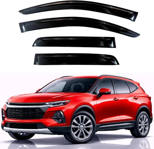 Miniatura 327 de KPY Visor de ventana compatible con Hyundai Tucson 2021-2025, 4 piezas de deflector de ventilación para ventana lateral, estilo Mugen, protector