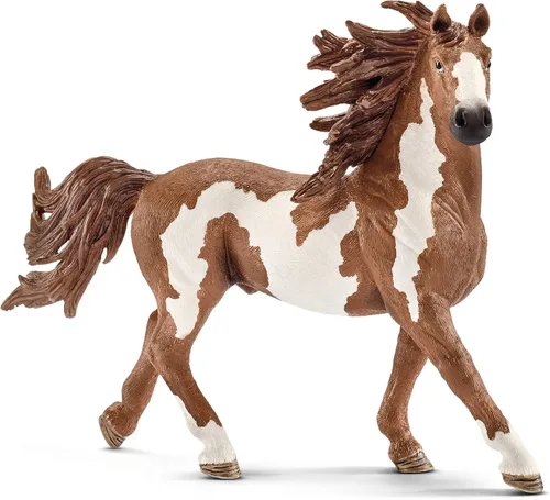 Schleich Farm World, juguetes de animales realistas para niños y niñas, figura de caballo manchado de semental pinto, a partir de 3 años
