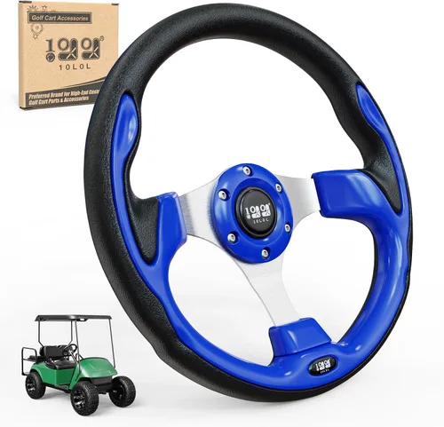 Miniatura 8 de 10L0L Volante de carrito de golf, diseño universal para Yamaha, EZGO RXV y TXT, Club Car DS, Club Car Precedent Tempo, la mayoría de los carritos