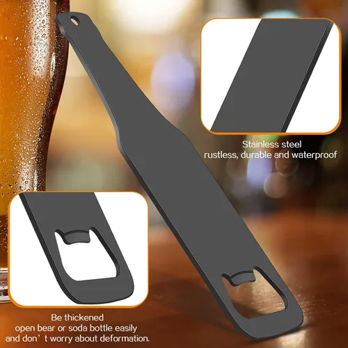 Miniatura 3 de Remagr - Abrebotellas plano de acero inoxidable, 30 unidades, para padrinos de boda, abrebotellas de cerveza para cocina, bar, restaurante, regalo