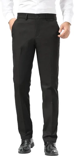 Miniatura 11 de Plaid&Plain - Pantalones chinos, a los tobillos de corte ajustado, elásticos, color caqui, para hombre