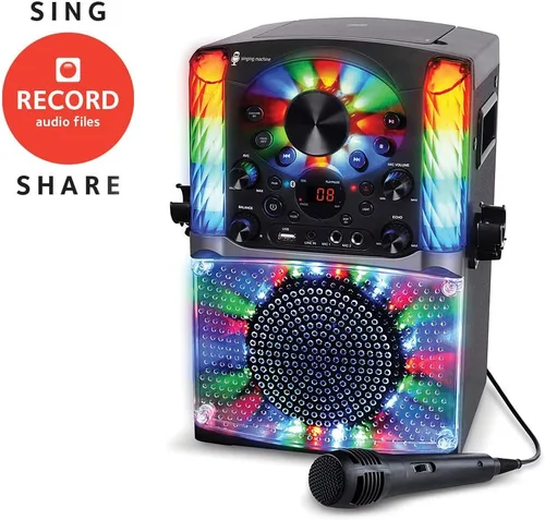 Miniatura 3 de Máquina de karaoke Singing Machine SML625BTBKD, sistema de karaoke portátil Bluetooth CD+G, negro