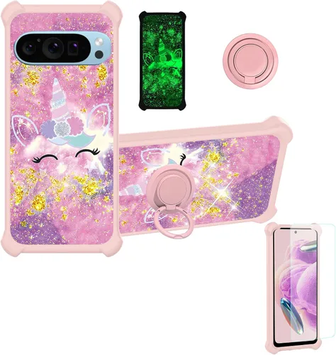 Miniatura 57 de jioeuinly JSF-DJS - Funda compatible con Nothing Phone 2a con protector de pantalla de vidrio templado, policarbonato duro + silicona suave, soporte