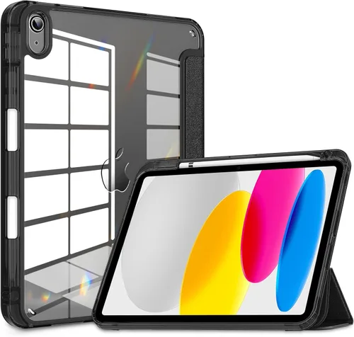 Miniatura 11 de VIKESI - Funda para iPad (A16) 11 pulgadas 2025 y iPad 10ª generación 10.9 pulgadas 2022, con parte trasera transparente y marco de TPU a prueba