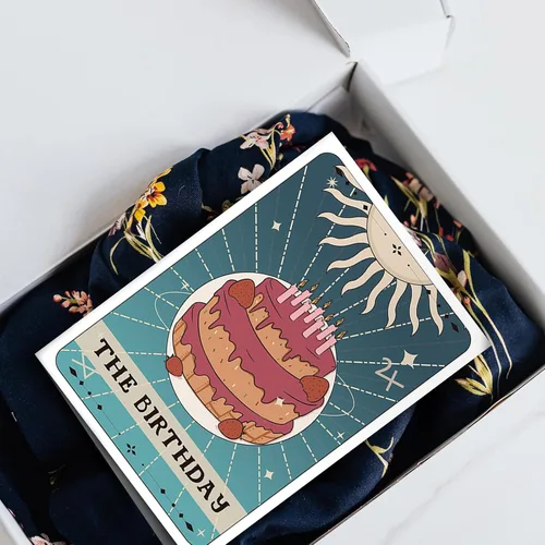 Miniatura 5 de SuperShunhu Tarjeta de cumpleaños con temática de tarot, tarjeta de bruja, regalo temático mágico, tarjeta de felicitación de cumpleaños, tarjeta