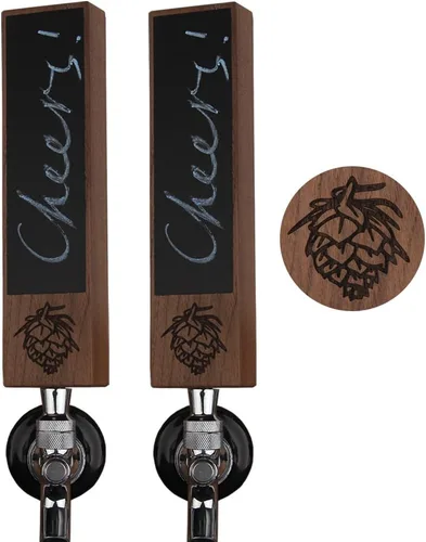 Miniatura 8 de Manijas grandes de madera para tocar, mango de roble para manualidades, 10 pulgadas, para todos los amantes de la cerveza en estilo alto