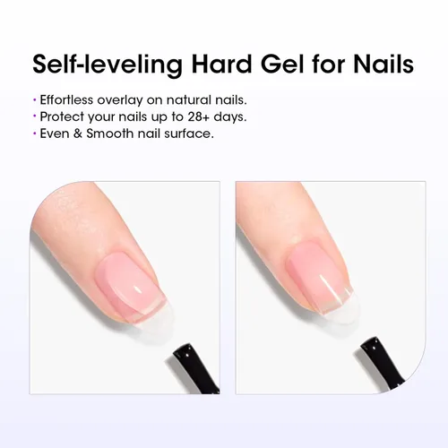 Miniatura 3 de Gellen Gel constructor de uñas transparente de 3.4 fl oz, gel fortalecedor de color duro, construcción de ápice de uñas, gel de uñas UV de larga