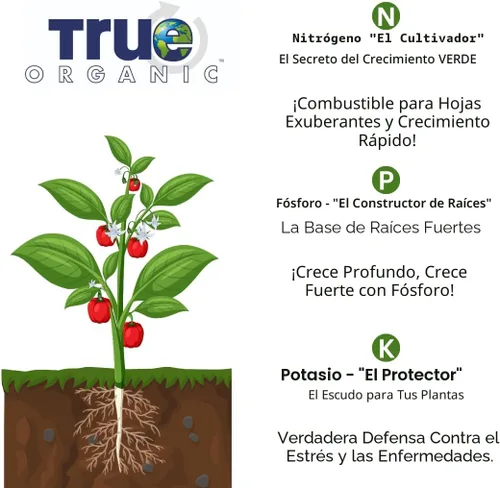 Miniatura 6 de True Organic Harina de sangre: fertilizante orgánico con alto contenido de nitrógeno para un rápido crecimiento vegetativo, bolsa de 3 libras cubre