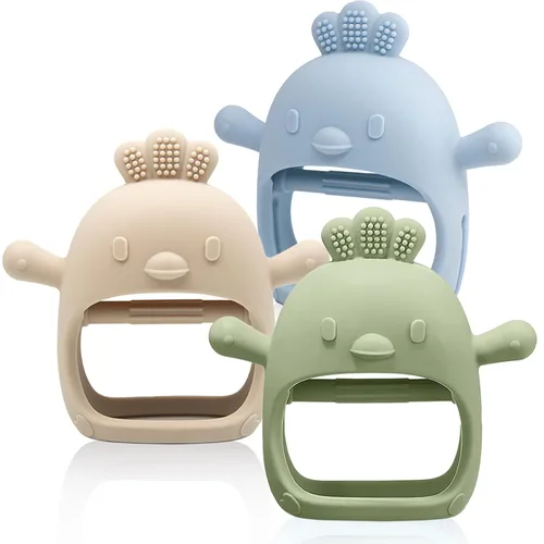 Miniatura 8 de ChooKaChoo Juguete de dentición para bebés de silicona con aguacate, manoplas de dentición para bebés mayores de 3 meses, mordedores de muñeca