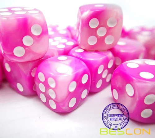 Miniatura 8 de Bescon 0.472 in 6 lados dados 36 en cubo, 0.472 in seis caras Die (36) bloque de dados, efecto Géminis en todos los colores surtidos de flores