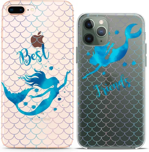 Miniatura 18 de Fundas a juego para parejas compatibles con iPhone 16 15 14 13 12 11 Pro Max Mini Xs X 6s 8 Plus 7+ Xr 10 SE 5 Best Friend Girly Traveling - Funda