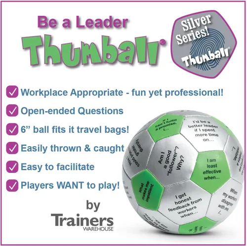 Miniatura 3 de Trainers Warehouse Colección Thumball de 6 pulgadas, 32 indicaciones para conversación, formación de equipos, relación y entrenamiento