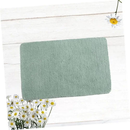 Miniatura 2 de Alfombras de baño de terciopelo verde pastel alfombra antideslizante resistencia absorbente secado rápido lavable a máquina