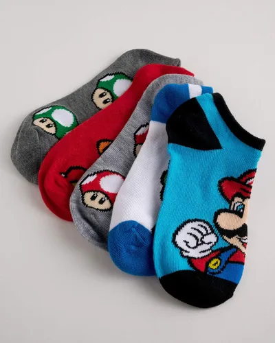 Miniatura 5 de Mario Paquete de 5 calcetines invisibles Nintendo para niños