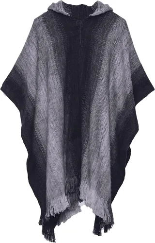 Miniatura 4 de Gamboa Alpaca Poncho Mens Ponchos Adult Pancho Mexican Wool Poncho Blanket Cloak with Hood Winter Poncho Sweater