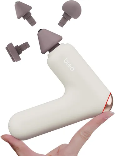 Breo Lucky 7 Pistola de masaje con calor, masajeador de percusión de tejido profundo para espalda y cuello para aliviar el dolor, potencia portátil