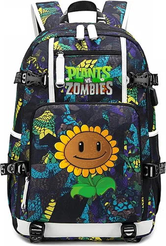 Miniatura 23 de ISaikoy Game Plants vs. Zombies - Mochila de hombro para libros, mochila escolar, mochila para computadora portátil, color azul20