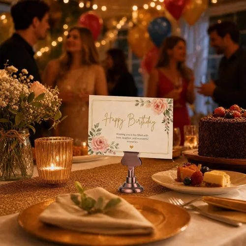 Miniatura 7 de ERYTLLY Paquete de 16 tarjeteros de mesa de 1.7 pulgadas, tarjeteros de acero para bodas, cumpleaños, fotos, notas de notas, restaurantes