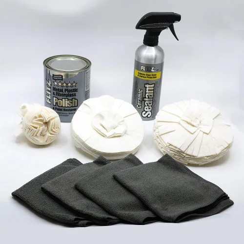 Miniatura 7 de Kit de pulido y cuidado para coche Flitz (Pequeño) - Juego de pulidores y almohadillas hechos en EE. UU. – Incluye pasta de 907 g, sellador de 454