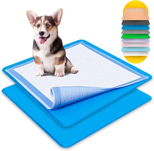 Miniatura 24 de TidyFriend - Bandeja para almohadillas de entrenamiento de 24 x 24 pulgadas, soporte de silicona para almohadillas de entrenamiento para cachorros