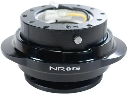 NRG Innovations NRG-SRK-220BK GEN 2.2 Adaptador de liberación rápida para volante, 6 agujeros y patrones de pernos 6x70 y 6x74mm Cuerpo negro/anillo