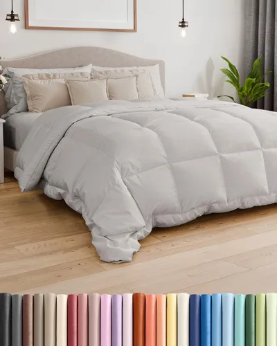 Miniatura 20 de Tamaño Individual, Edredón de Plumón Blanco Alternativo - Cálido y Ligero - Juego de Ropa de Cama de Calidad Hotelera de Lujo y Transpirable