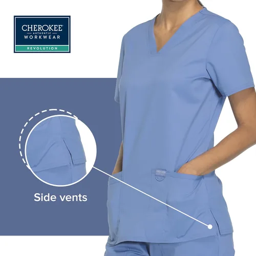 Miniatura 5 de Workwear Revolution Mujeres Scrubs Top V-cuello WW620