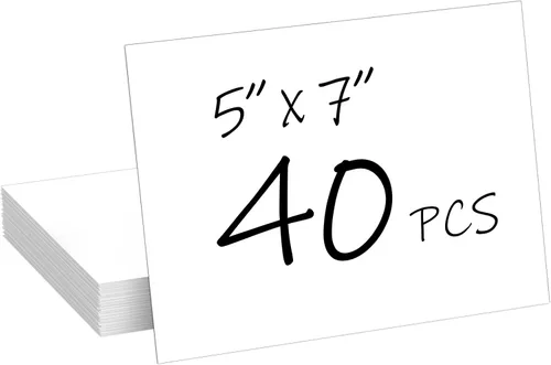 40 hojas de papel de cartulina blanca, papel de impresora de cartulina de 5 x 7, cartulina de 80 lb/230 GSM, papeles de impresión gruesos pesados,