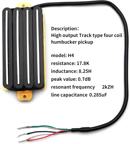 Miniatura 3 de SAPHUE Guitarra eléctrica de doble hoja de alto rendimiento con cuatro bobinas de estilo humbucker tipo pista negra Negro