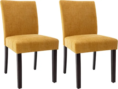 Miniatura 24 de Watson & Whitely Juego de 6 Sillas de Comedor Tapizadas, Sillas de Comedor de Tela sin Brazos con Patas de Madera Maciza y Respaldo para Cocina