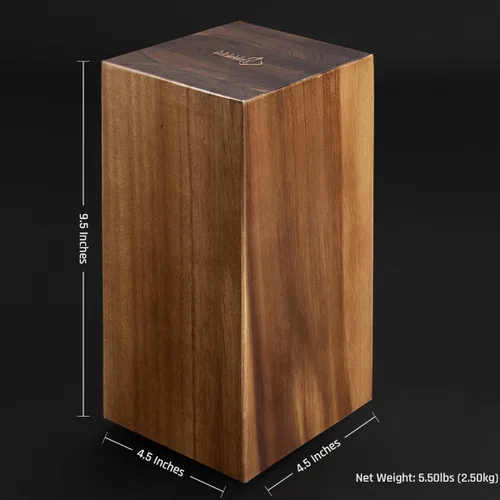 Miniatura 5 de SENKEN - Bloque magnético giratorio para cuchillos sin cuchillos, madera dura de acacia natural, rotación de 360 grados, imanes de neodimio ultra