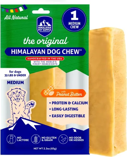 Miniatura 10 de Himalayan Dog Chew Original Yak Cheese Chew, tocino, 1 barra mediana, 2.3 onzas, sin gluten, golosinas saludables, sin granos ni lactosa, 100%