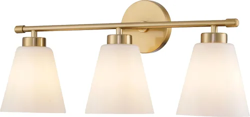 Miniatura 9 de Hamilyeah Lámpara de tocador moderna de cromo para baño sobre espejo, lámpara de tocador de 2 luces con pantalla de vidrio esmerilado, lámpara