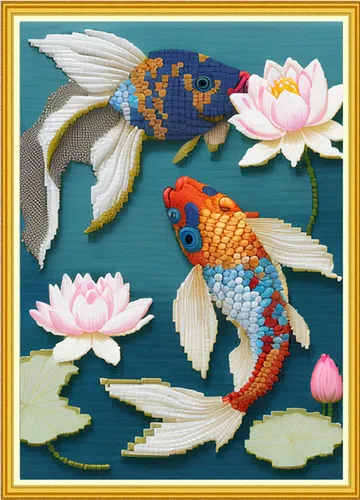 Miniatura 37 de Redxing Kits de punto de cruz estampados, kit de bordado para principiantes y adultos, gama completa de patrones de bordado, kits de iniciación